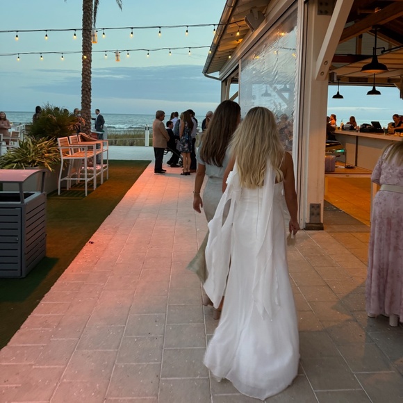 Custom Made Maxi Dress with Detachable Neck Scarf - Picture 3 of 4